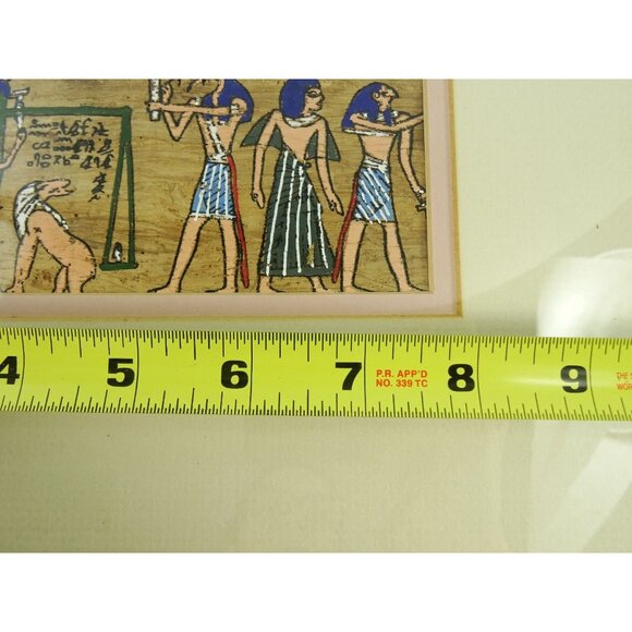 Weighing of the Heart Egyptian Funeral Painted Papyrus Framed Wall Hanging Art - Picture 16 of 16